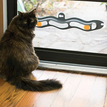 Window Track-Ball Cat Toy