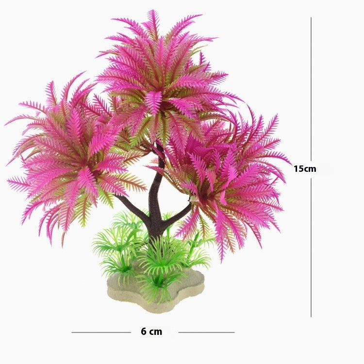 Artificial Palm Tree Aquarium Plant — 15 cm