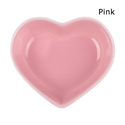 Heart-Shaped Ceramic Food Dish for Hamsters