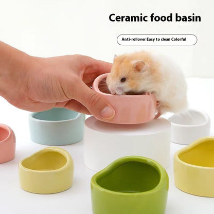 Small Ceramic Food Dish for Dwarf Hamsters