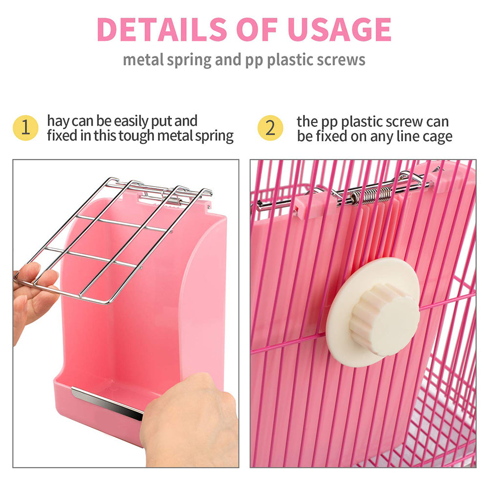 Spring-Lid Hay Rack for Rabbits & Guinea Pigs