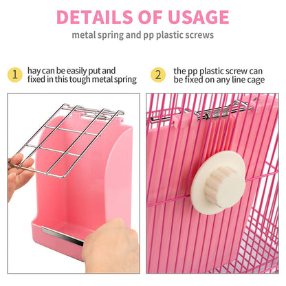 Spring-Lid Hay Rack for Rabbits & Guinea Pigs