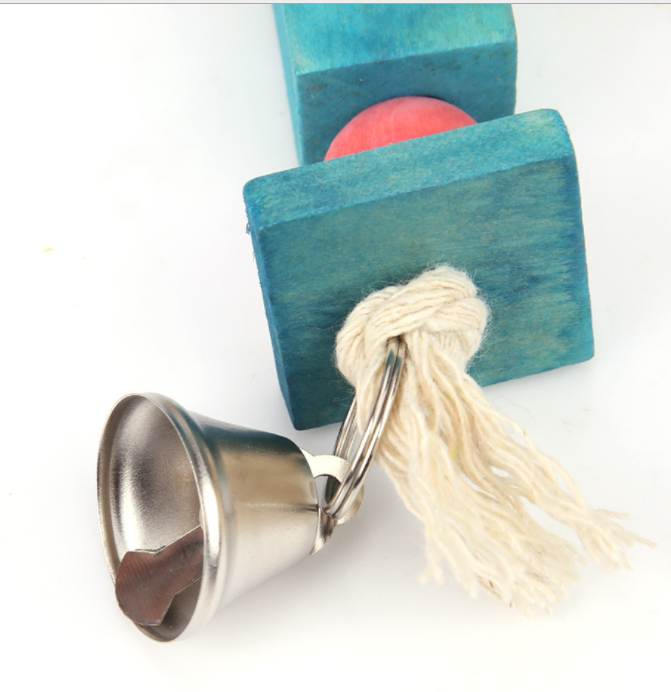 Hanging bird toy detail