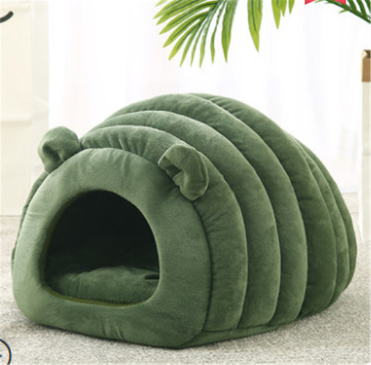 Warm Plush Cat Cave Bed