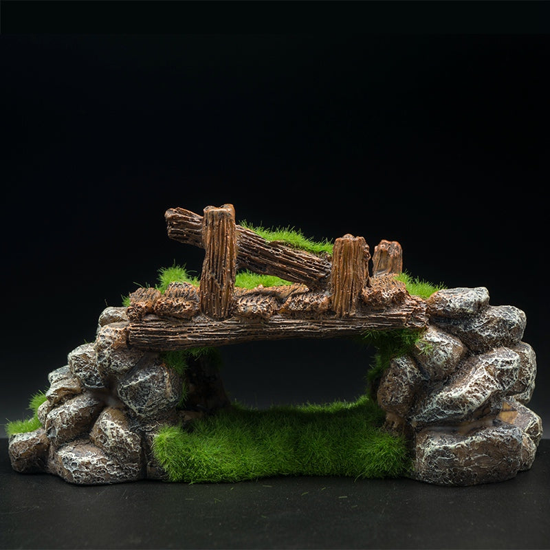 Flocked resin rock detail