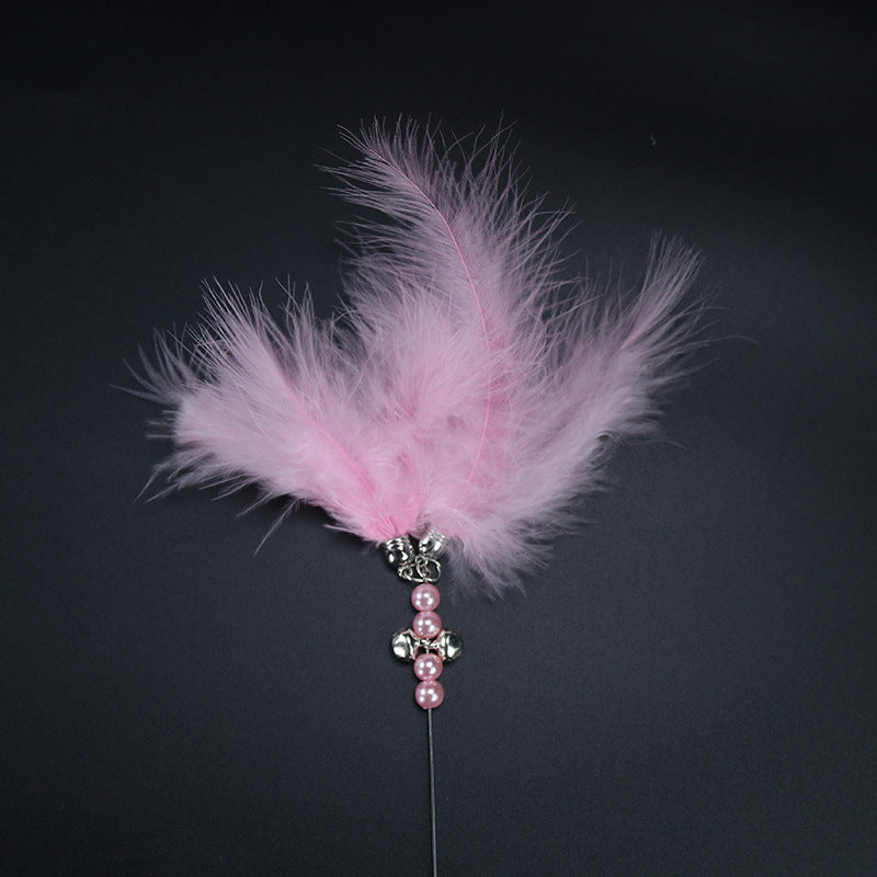 Feather Cat Teaser Wand with Bell
