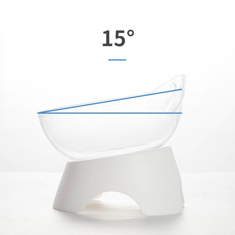 Bowl tilted at 15 degrees