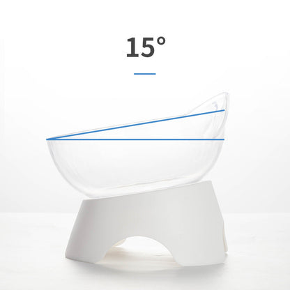 Bowl tilted at 15 degrees