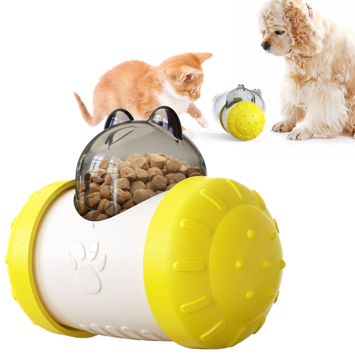 Treat-Dispensing Tumbler Toy – Yellow