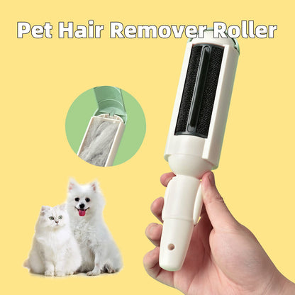 Reusable pet hair remover roller