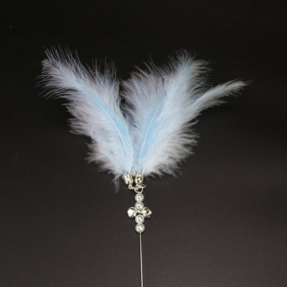 Feather Cat Teaser Wand with Bell