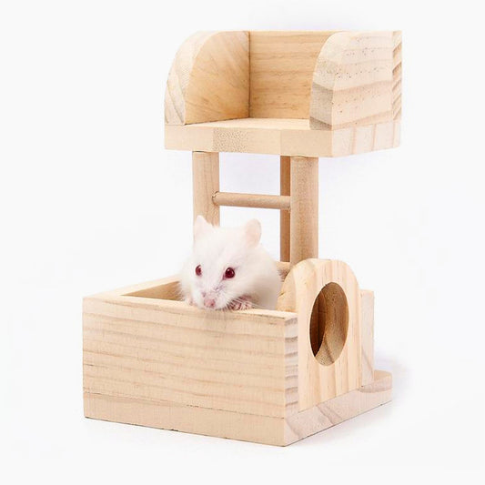 Wooden Lookout Tower for Hamsters
