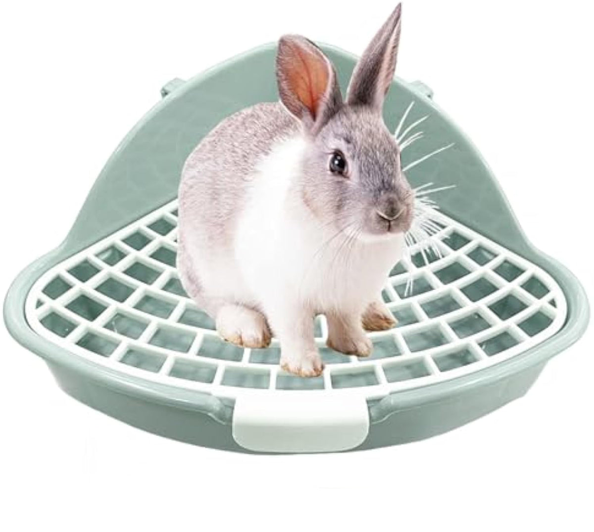 Corner Litter Box with Grid for Rabbits & Guinea Pigs