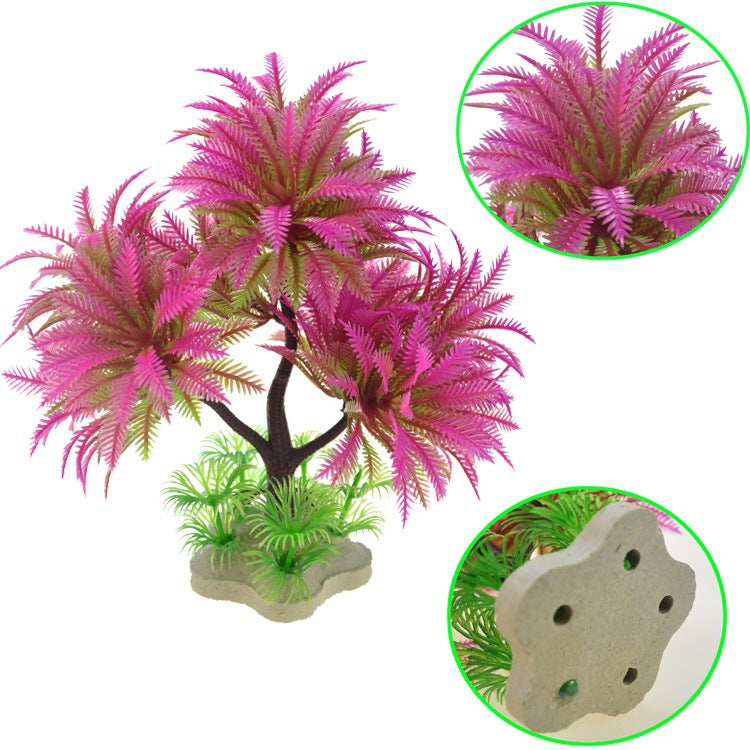 Artificial Palm Tree Aquarium Plant — 15 cm