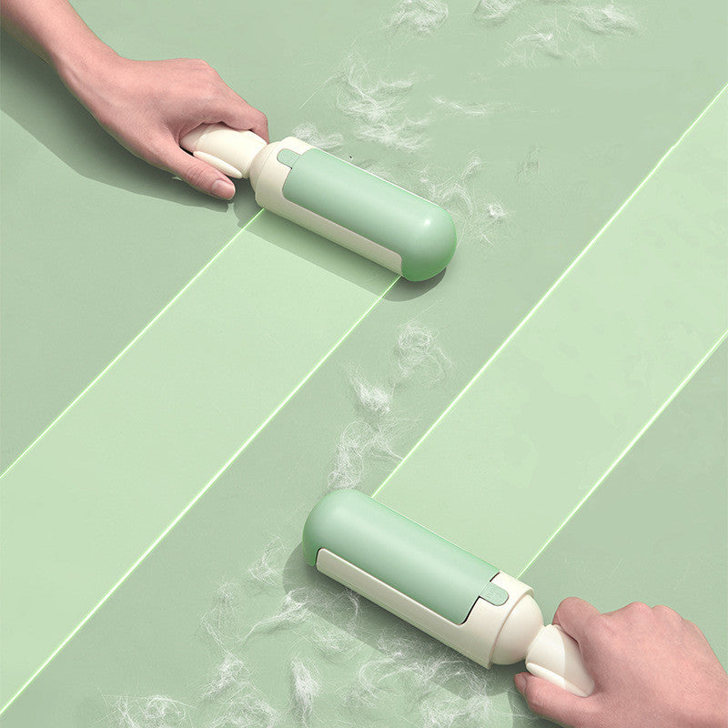 Rolling pet hair off fabric