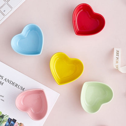 Heart-Shaped Ceramic Food Dish for Hamsters