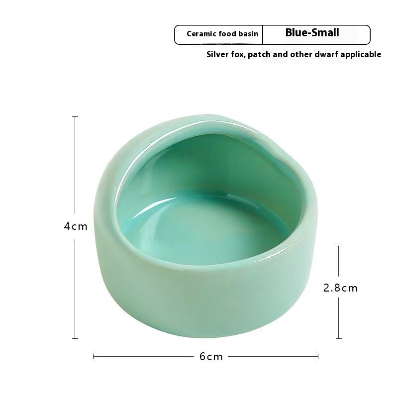 Small Ceramic Food Dish for Dwarf Hamsters