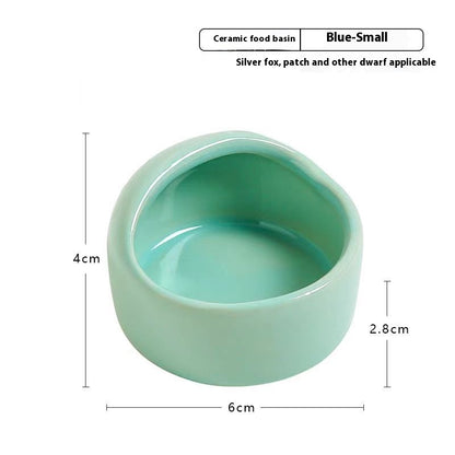 Small Ceramic Food Dish for Dwarf Hamsters
