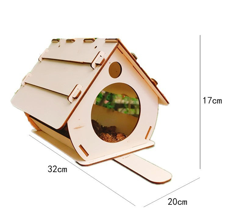 DIY Wooden Hanging Bird Feeder