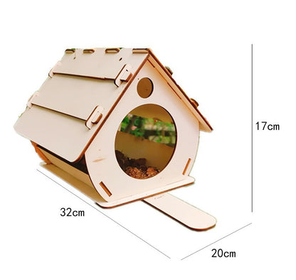 DIY Wooden Hanging Bird Feeder