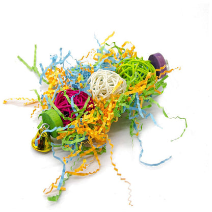 Hanging rattan ball toy