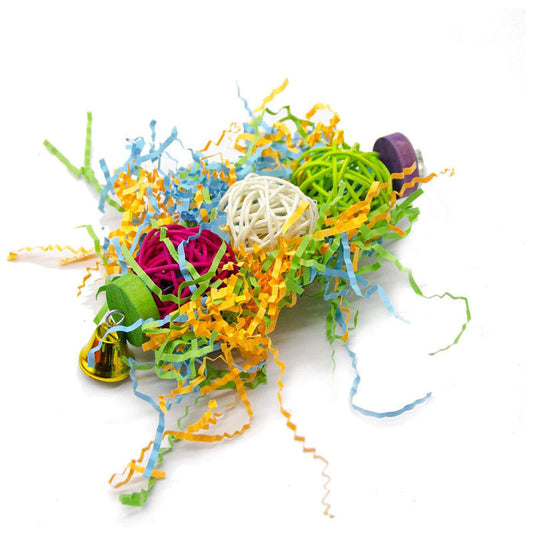 Hanging rattan ball toy
