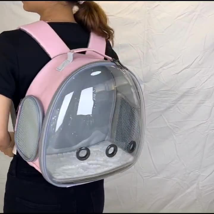 Clear-Window Carrier Backpack for Small Pets