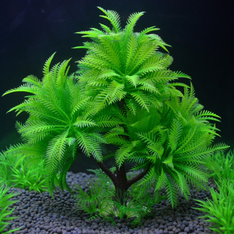 Artificial Palm Tree Aquarium Plant — 15 cm
