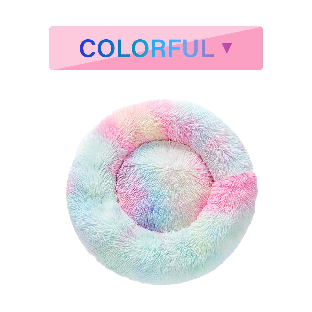 Donut bed with pet