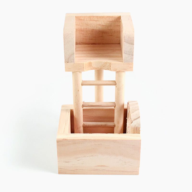 Wooden Lookout Tower for Hamsters