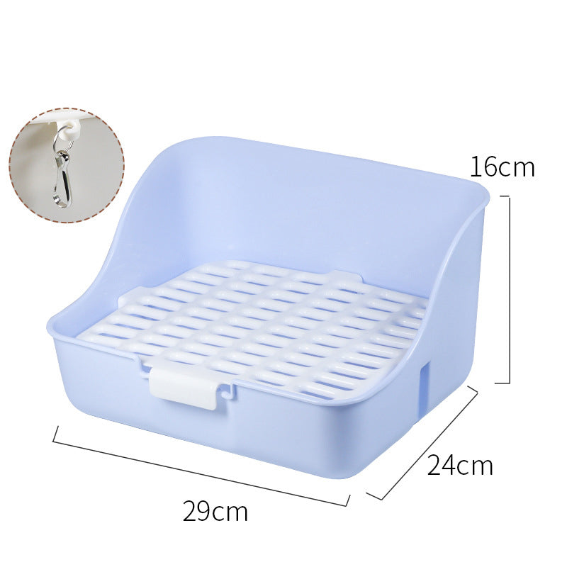 Corner Litter Box with Grid for Rabbits & Guinea Pigs