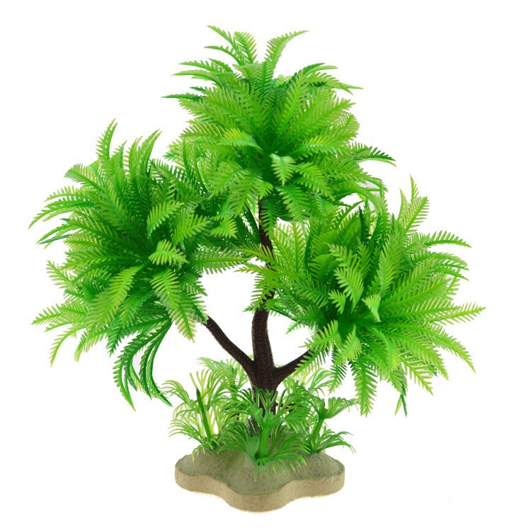 Artificial Palm Tree Aquarium Plant — 15 cm