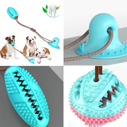 Suction-Cup Tug Toy with Treat Ball