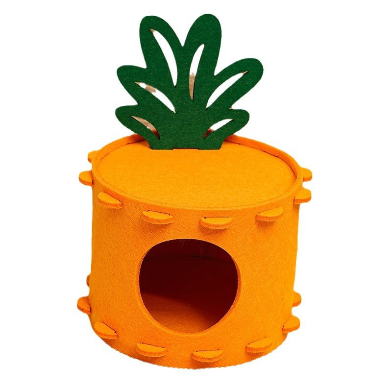 Felt Pineapple Hideout for Hamsters