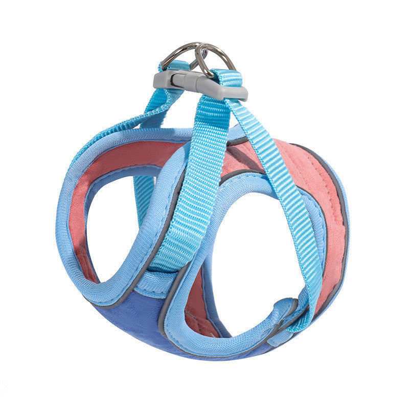 Vest-style cat harness, blue