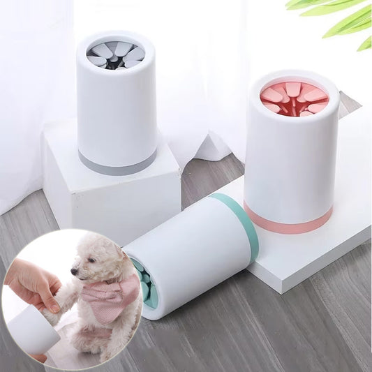 Paw cleaner cups in three colors