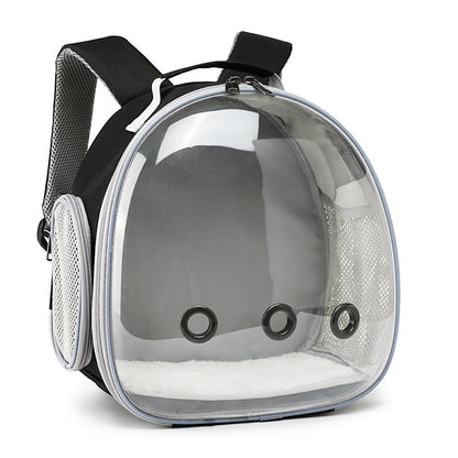 Clear-Window Carrier Backpack for Small Pets