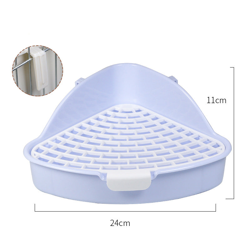 Corner Litter Box with Grid for Rabbits & Guinea Pigs