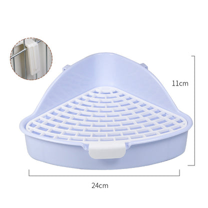 Corner Litter Box with Grid for Rabbits & Guinea Pigs