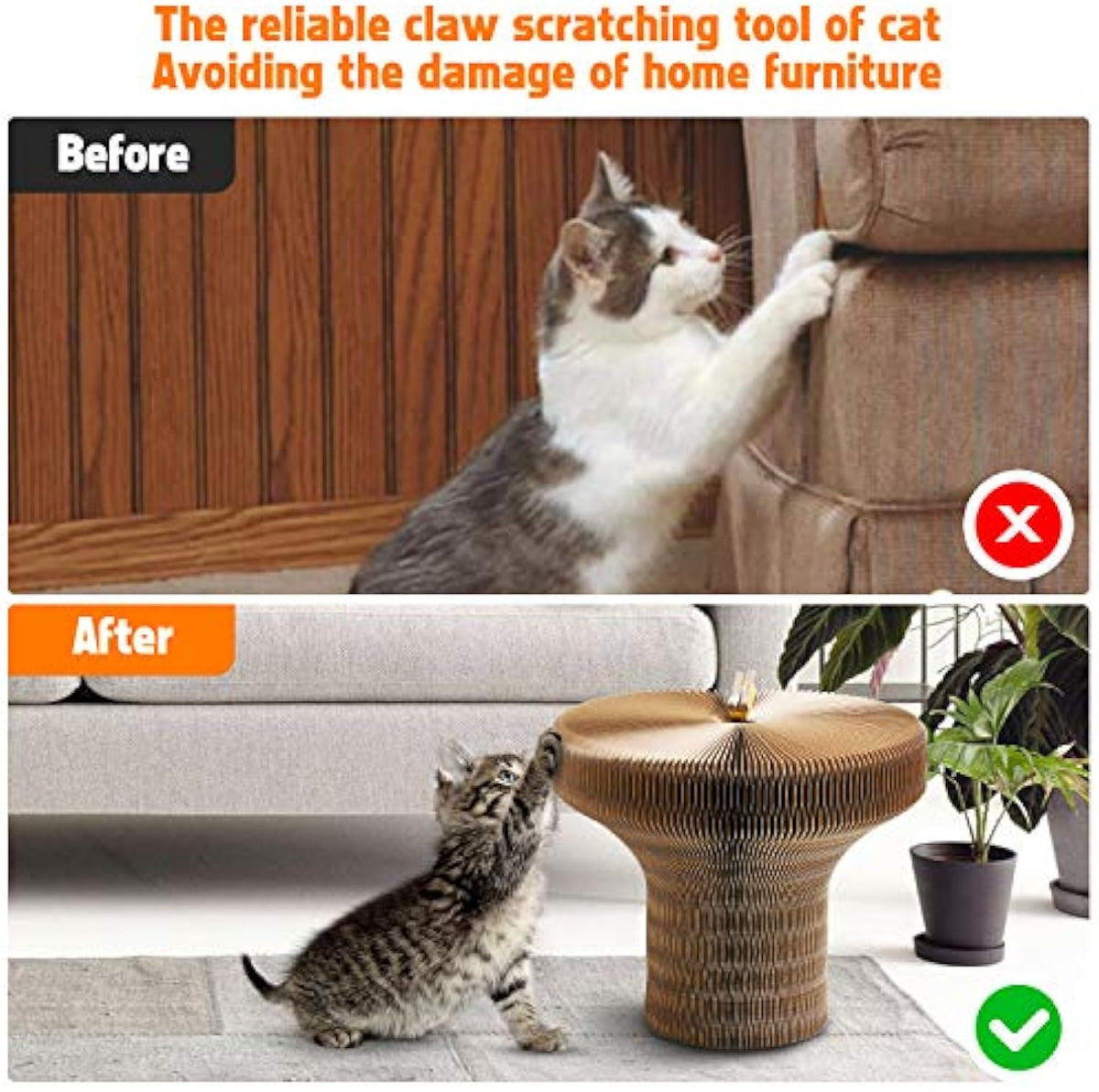 Round Cardboard Cat Scratcher Bed