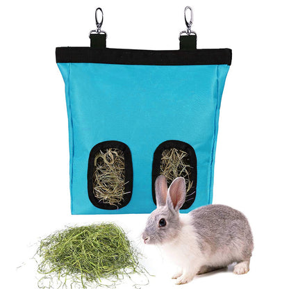 Blue hay feeder bag, 2 holes