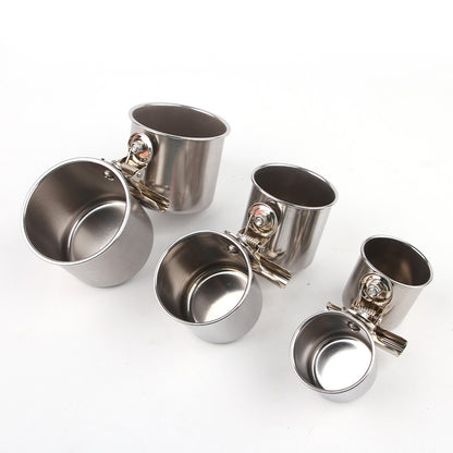 Stainless Steel Clamp-On Bird Cups
