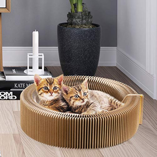 Round Cardboard Cat Scratcher Bed