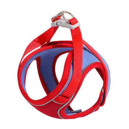 Vest-style cat harness, red