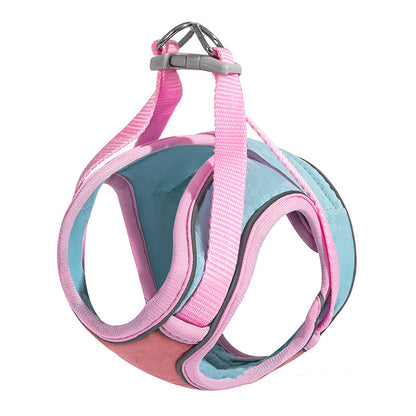 Vest-style cat harness, pink