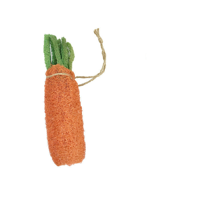 Loofah Carrot Chew Toy — 20 cm