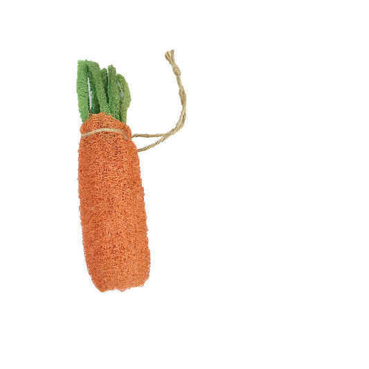 Loofah Carrot Chew Toy — 20 cm