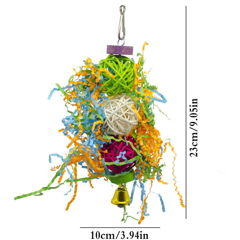 Bird toys with cage clips