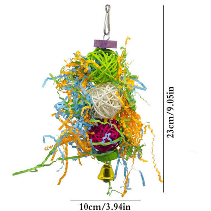 Bird toys with cage clips