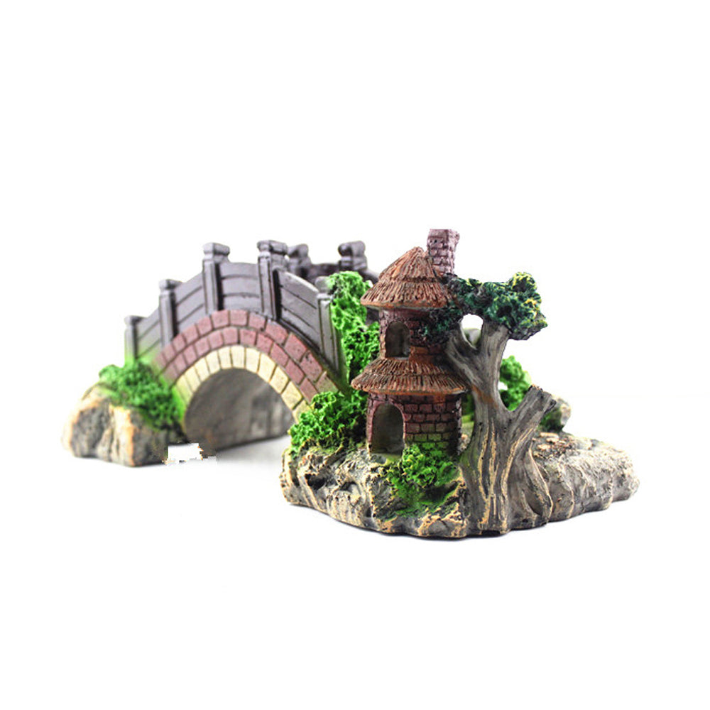 Black and red resin bridge